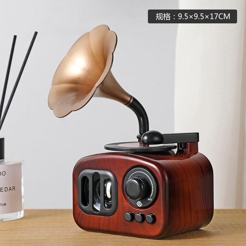 Retro Phonograph Shape Music Box Classical Art Decor Music Box Crafts Gift Home Decoration Antique Vintage Decor