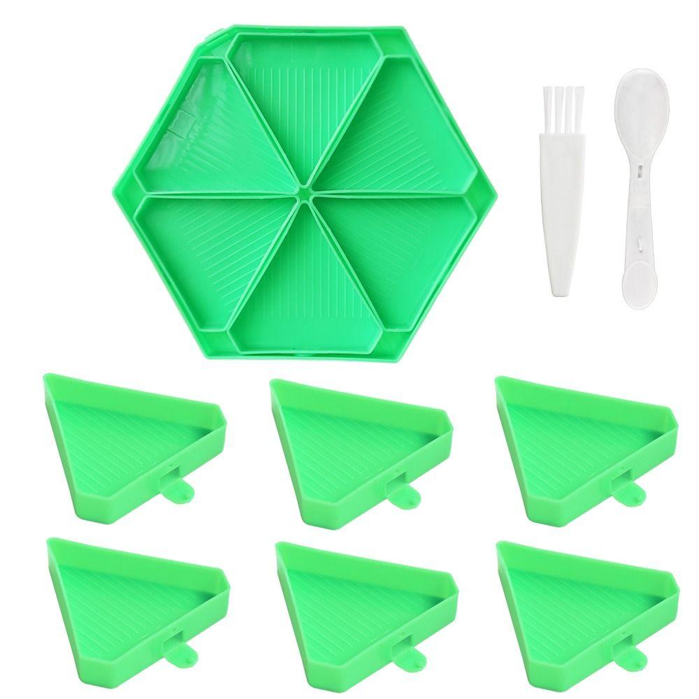 DIY Craft Hexagonal Diamond Painting Tray Drill Storage Container Embroidery Beads Sorting Storage Tray Large Capacity