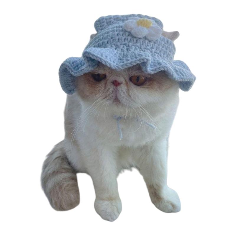 Вязаная шапка для питомца, головной убор на день рождения питомца для щенков и кошек, милая вязаная шапка, рождественская шапка, удобная в носке