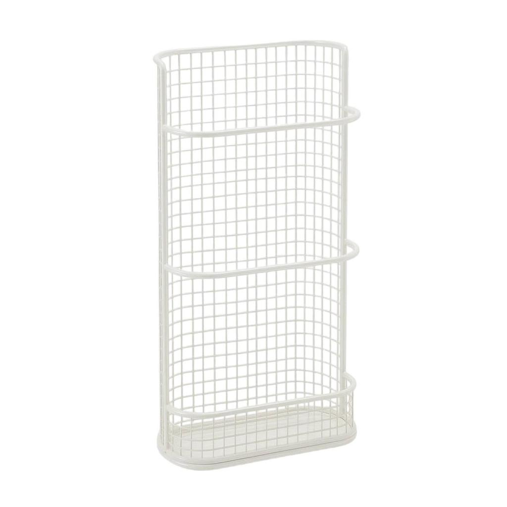 Wall-Mounted Storage Rack Hanging Metal Wire with Three Levels Vertical