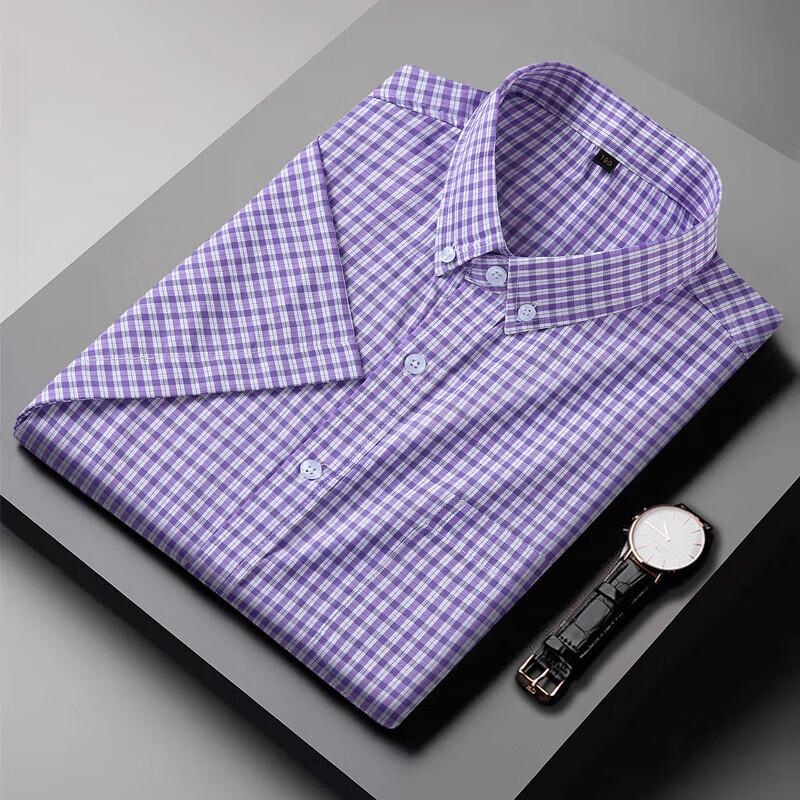 

Men s Plus Size Short Sleeve Casual Button-Up Shirt 4XL