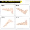 AEE4-4Pcs/Set Wood Carved Corner Onlay Applique Unpainted Frame Cupboard Cabinet Decal For Home Furniture Decoration