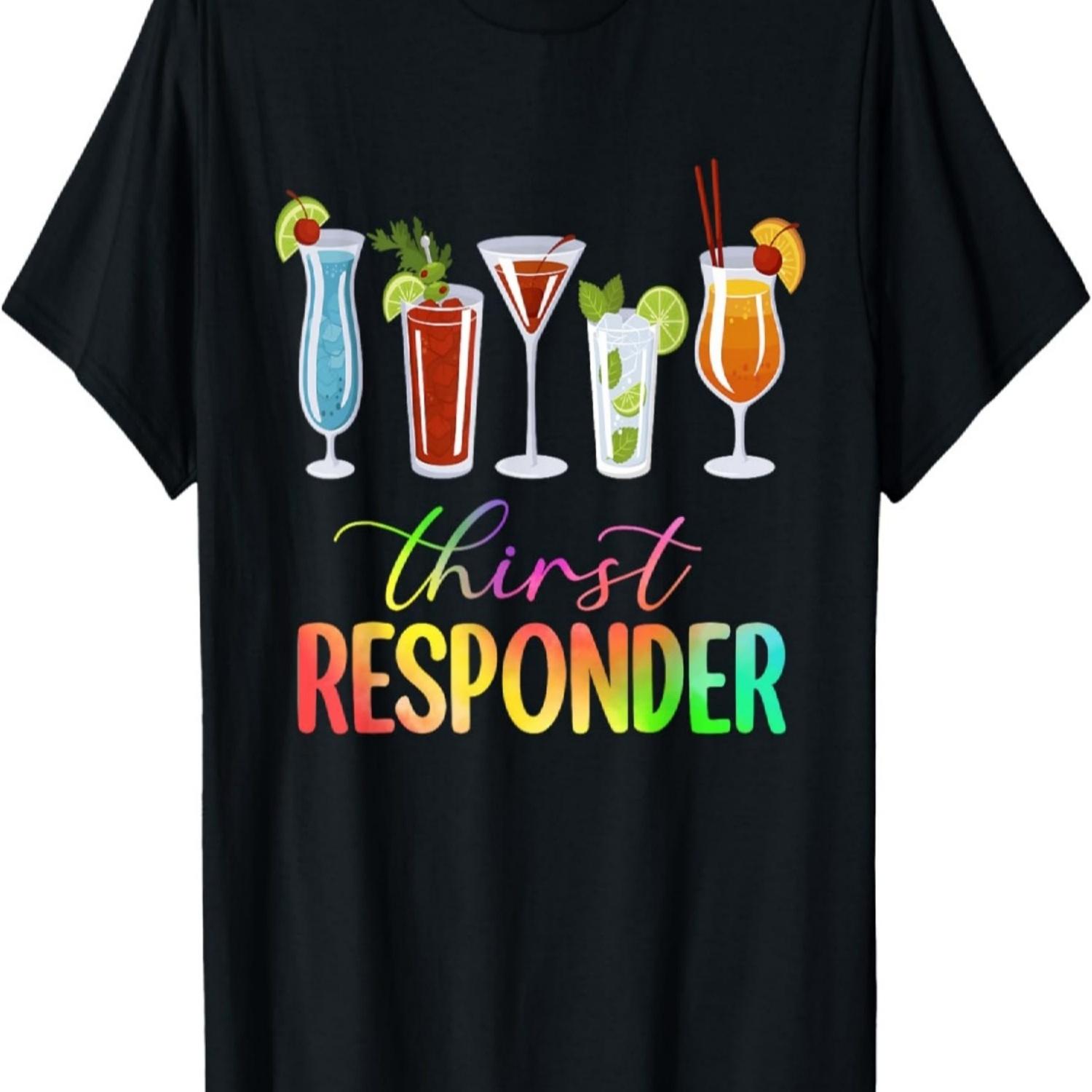 

Thirst Response Responder Bartender Mixologists Cocktail T-Shirt S чёрный