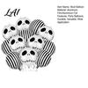 Indoor Outdoor Holiday Decor 12PCS Halloween Skull Balloon Set Aluminum Foil Balloons Black And White Balloons Striped Realistic Print for