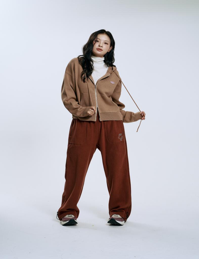 CLEVER FIELD Fleece Outdoor Setup Pants_Brown