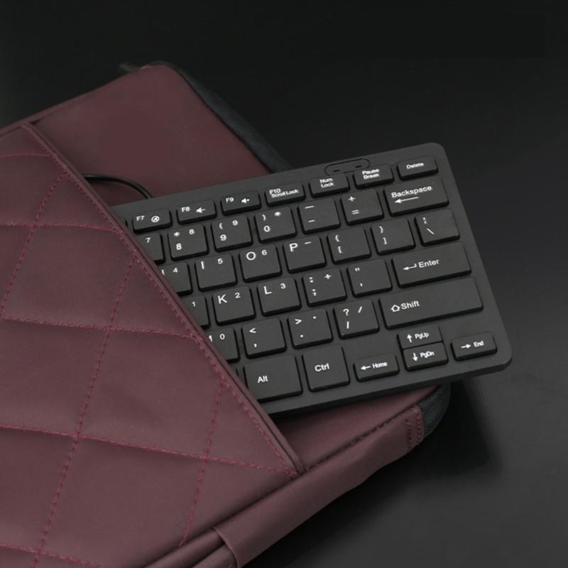 Tastaturi Mini Slim cu Fir USB 78 Taste Ergonomice pentru Afaceri Birou Desktop Laptop