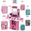 Xiongcheng Children's Playhouse Toy Set: Suitcase with Kitchen, Makeup, Medical Kit & Tableware - Perfect Birthday & Back-to-School Gift
