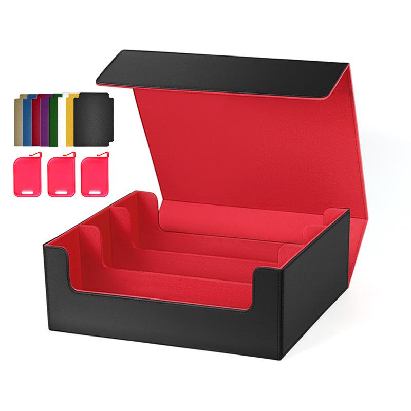 100+ Trading Card Deck Box PU Leather Gathering Card Toy W/ Magnetic Closure Game Cards Storage Game Card Case Protector