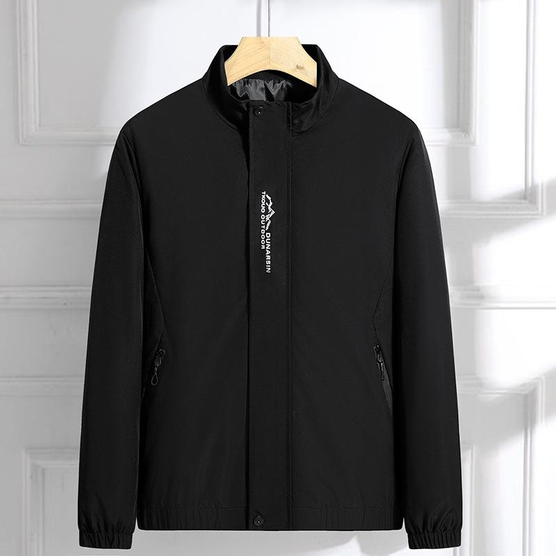 

Спортивная мужская куртка для активного отдыха, весна и осень, свободная универсальная куртка, мужская тонкая куртка-тренчкот, мужская куртка 8XL чёрный