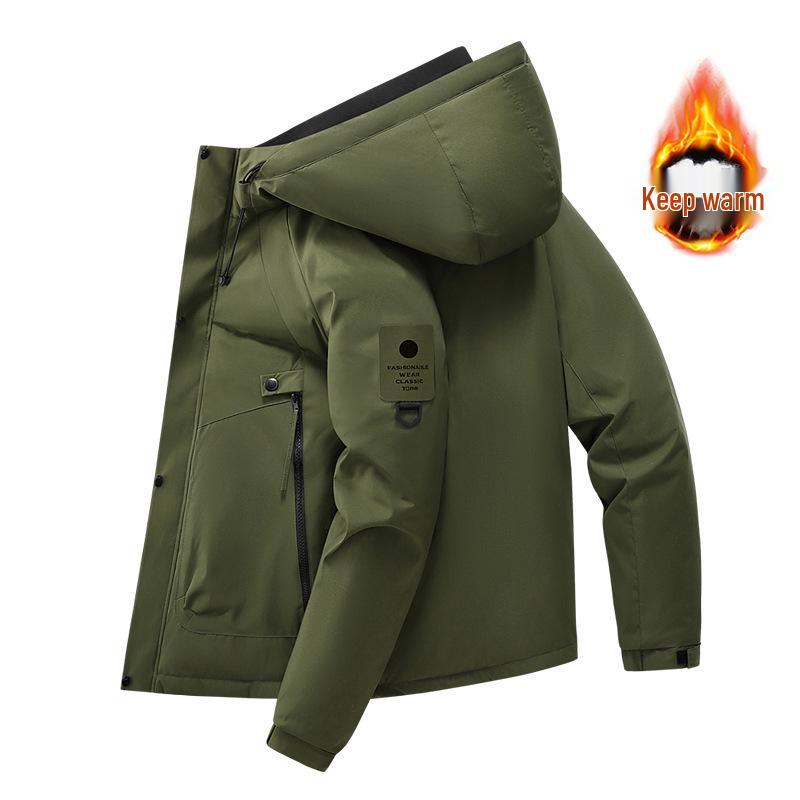 Herren Winter Graphen Baumwolle Verdickte Jacke: Plus Samt, Winddicht, Wasserdicht, Warm, Kälteschutz-Außenbekleidung für das Bergsteigen