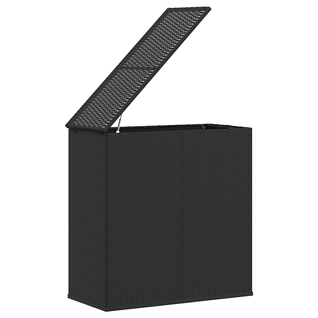 Vidaxl Skrzynia Na Poduszki Ogrodowe Rattan Pe 100X49X103,5 Cm, Czarna