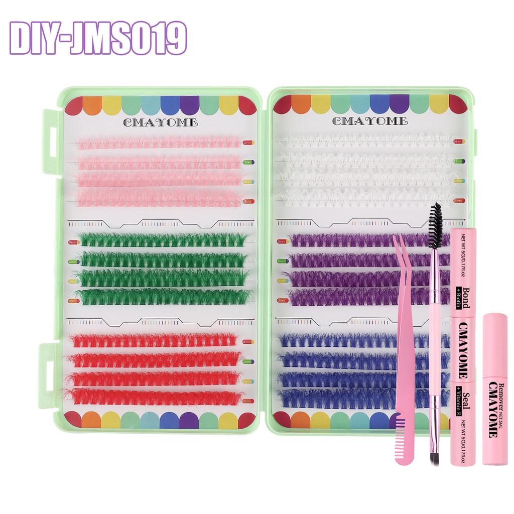 Diy Single Tuft Of Hair Large Capacity Family Photo Colored False Eyelashes Eyelash Book D Song Mixed False Eyelashes