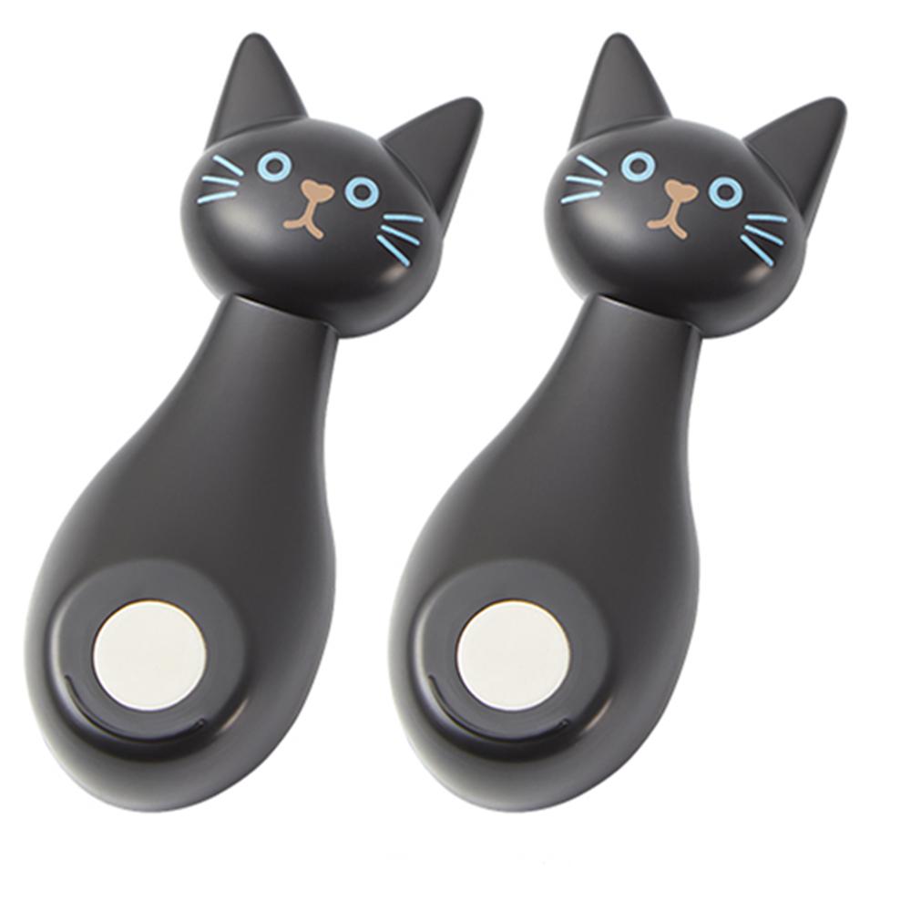 Practical Cute Cat Magnetic Hook Strong Adhesive No Drill Remote Control Router Organizer Wall Mounted Seamless Storage Hanger