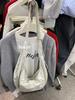 2025 Spring/Summer Korean Nylon Crossbody Dumpling Bag: Women's Large Capacity Pleated Tote Crescent Bag.