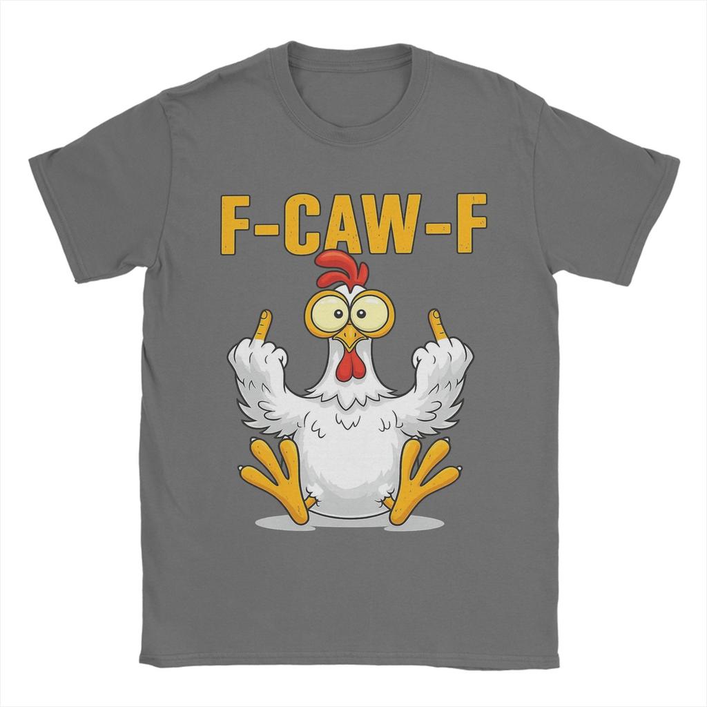 F-Caw-F-Chicken T-Shirt für Herren Neuheit Reines Baumwoll-T-Shirt Rundhals Kurzarm T-Shirts Geschenk Tops