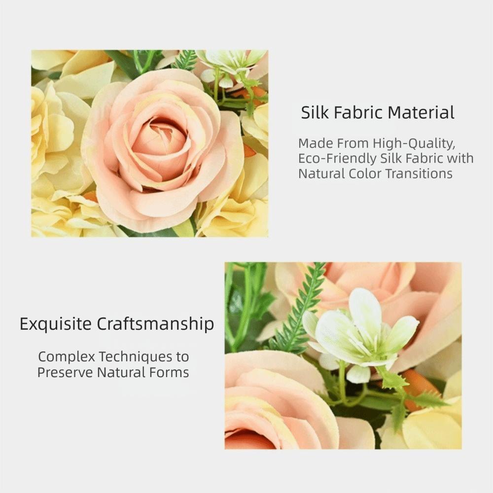 54X23CM Size Artificial Rose Strip Flower Arrangement Strip Flower Design Simulated Rose Rose Arrangement Simulation Flowers
