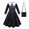 Wednesday-Inspired Girls' School Uniform Jumpsuit - Addams Family Style