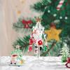 Glass Christmas Tree Ornament Glass with Colorful Hanging Baubles Snowman Candy Cane Bell Charms Christmas Table Decoration 2025