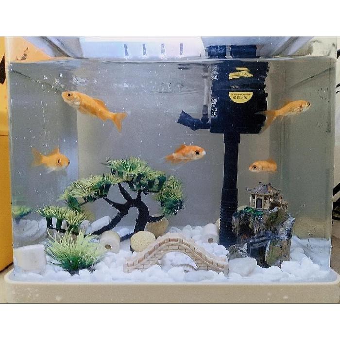 Small Japanese Fish Tank Decorations Set(Without Fish Tank), Suitable for Aquariums up to 5gallon or Fish Bowl, Include Small Decorations Artificial