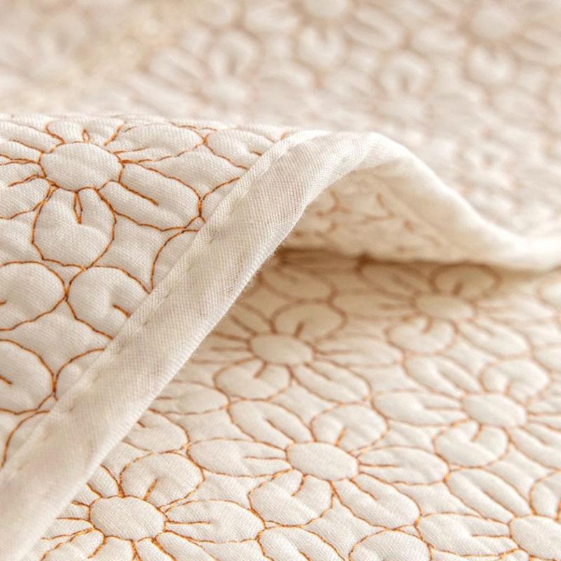 Pure Cotton Lace 3D Embroidered Sofa Cushion Pastoral Non-Slip Sofa Cover for All Seasons Skin-Friendly Soft Furniture Protector