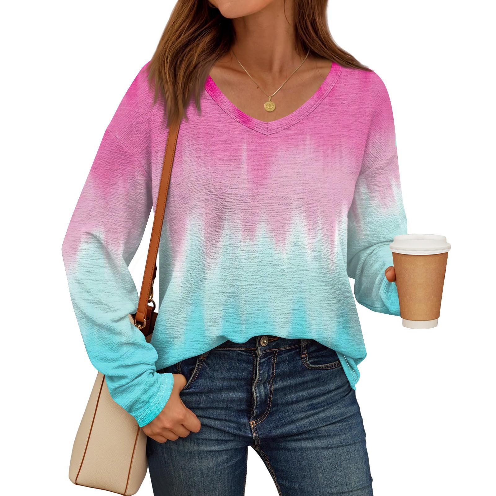 Женские рубашки с длинным рукавом и V-образным вырезом — фото 7