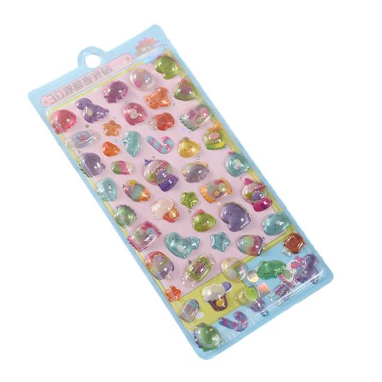 Cute 3D Puffy Stickers Kawaii Resin Animal Cartoon Sticker Tiny DIY Stickers for Scrapbooks Laptops Water Bottles