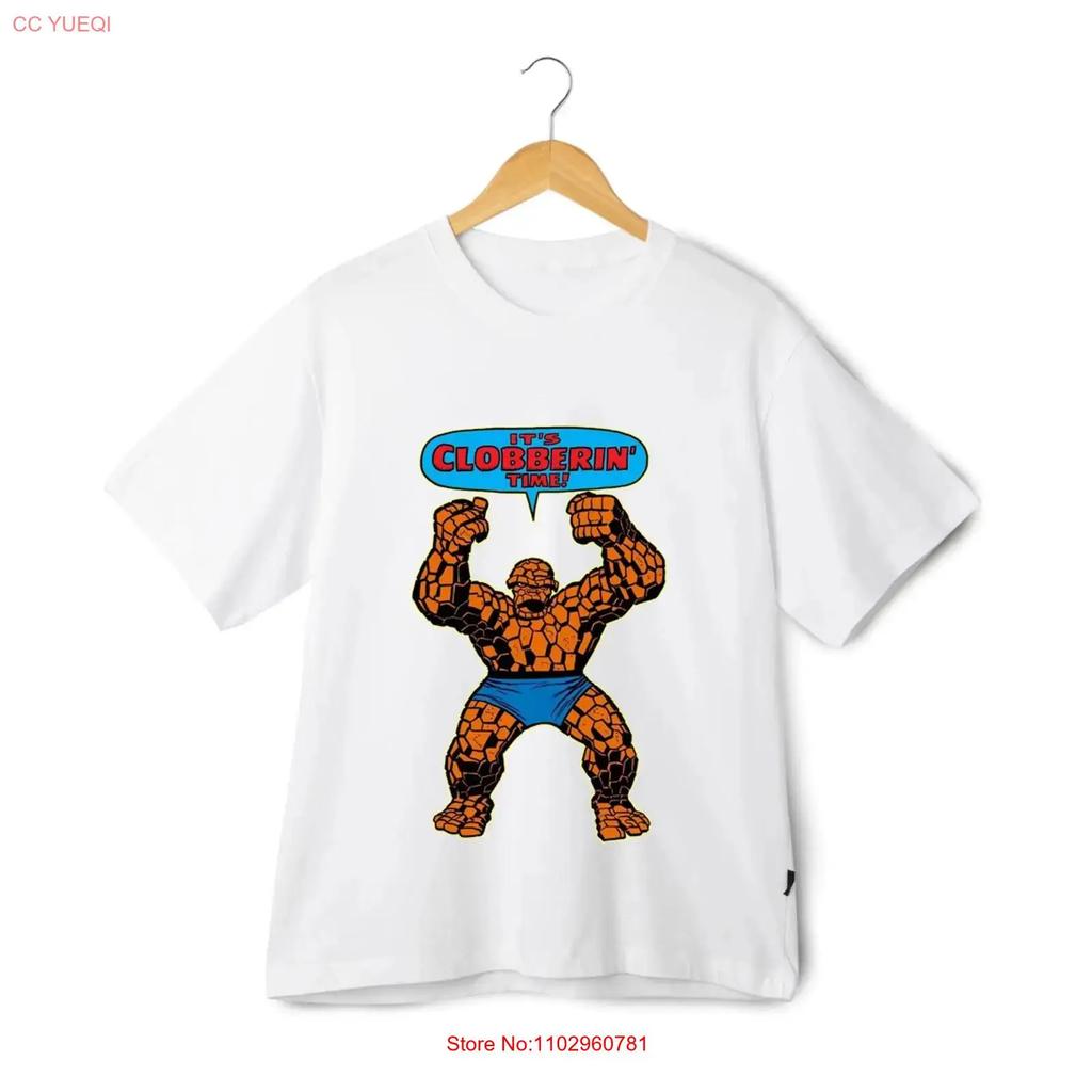 Rock Monster T Shirt Comic Hero Clobberin Time New Item Vintage Slightly Fashion Streetwear Breathable Unisex Casual