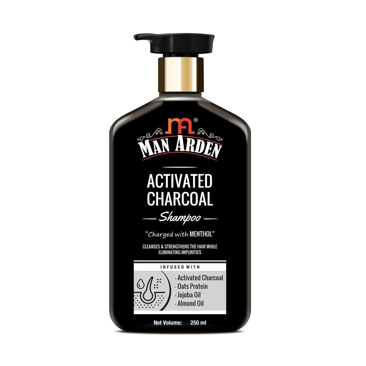 Шампунь с Активированным углем (250 мл), Activated Charcoal Shampoo,  Man Arden