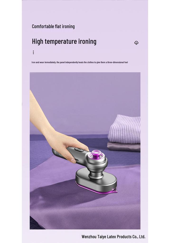 Compact Steam Handheld Iron: Dual-Use Wet/Dry Folding Mini Rotary for Hanging and Flat Ironing