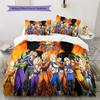 Dragon Ball Fire Bedding Set Soft Microfiber Duvet Cover Breathable