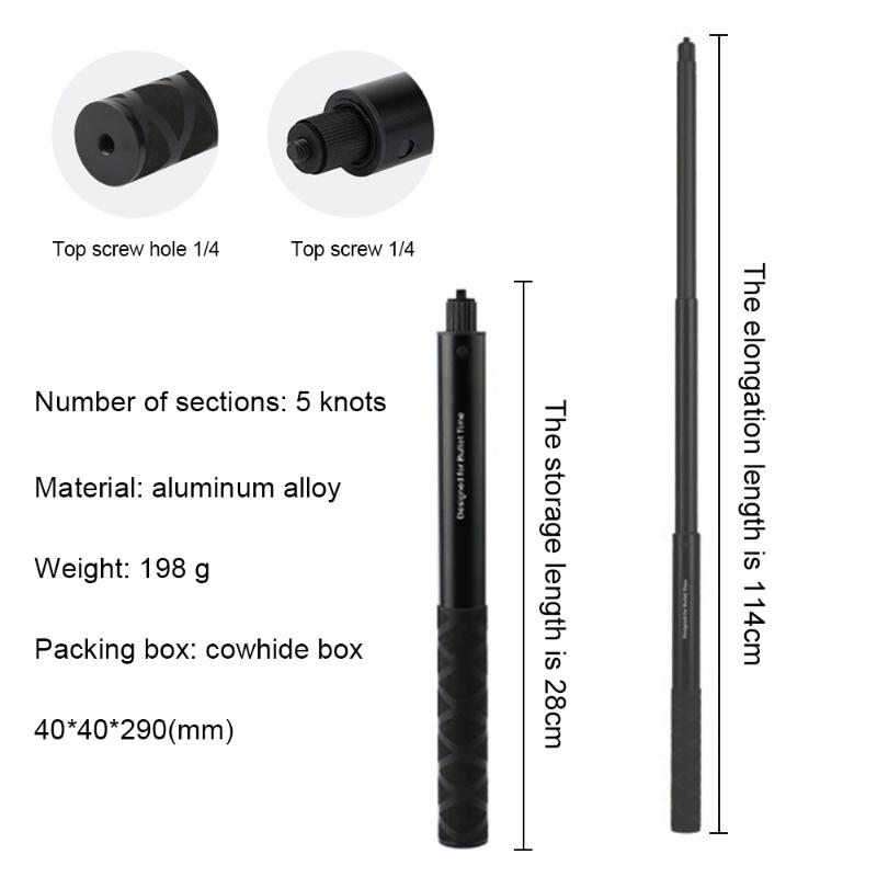 Motorcycle Bike Panoramic Monopod Handlebar Double Clip Bracket for Insta360 One X2 GoPro 11 10 9 Selfie Stick Camera Accessory