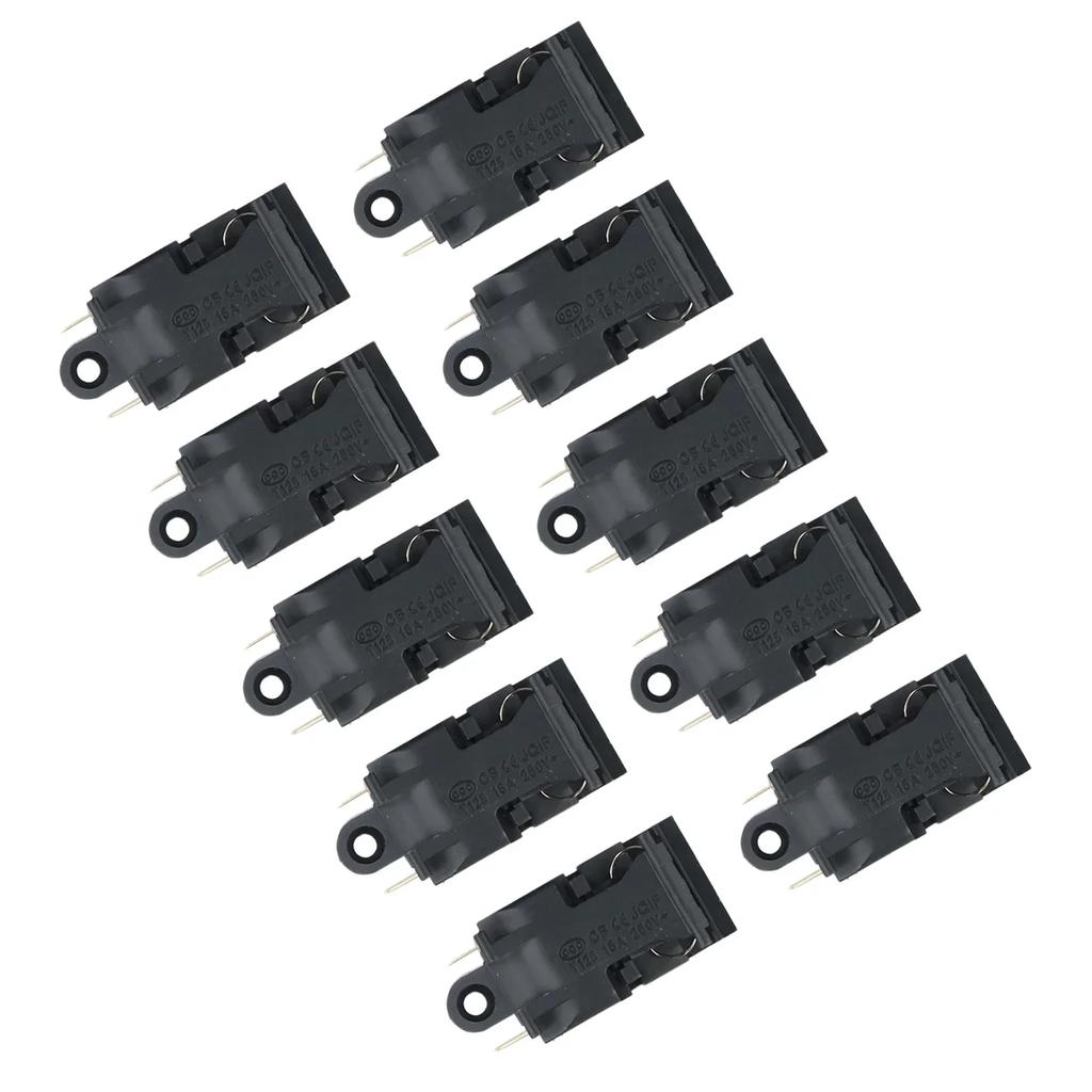 10PCS/set Electric Kettle Switch 250V 2-Pin Kit For Electric Kettle Switch Thermostat Temperature Control Accessories 1.81x0.87"