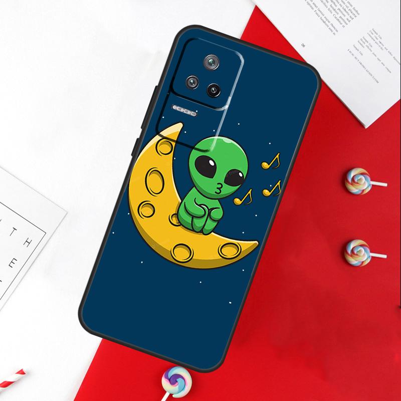 Aesthetics Cute Cartoon Alien Cover For Xiaomi 13T 11T 12T 14T Pro 13 14 15 Ultra POCO X7 Pro X3 X5 X6 F5 F6 M6 Pro Case