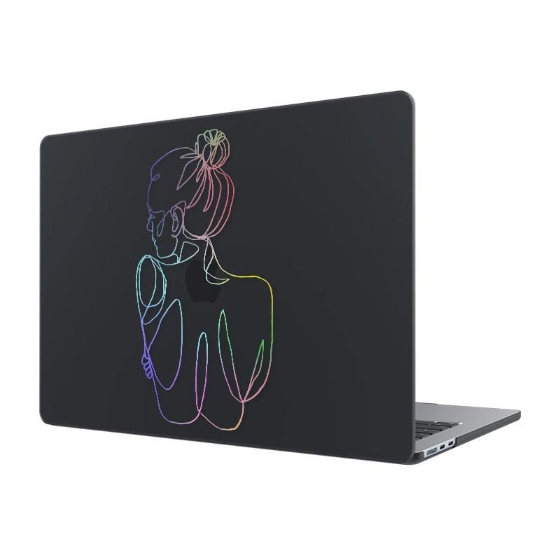 Hard Shell Laptop Case MacBook Air 13.6 15.3 Pro 14 16 Inch - Laser-Effect Holographic Design Protective Cover