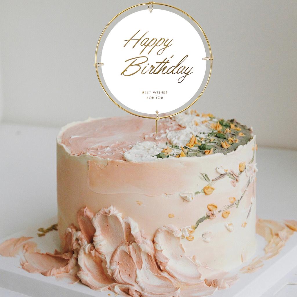 Sparkling Metal Cake Topper For Happy Birthday Party Birthday Cake Toppers Happy Birthday Cake