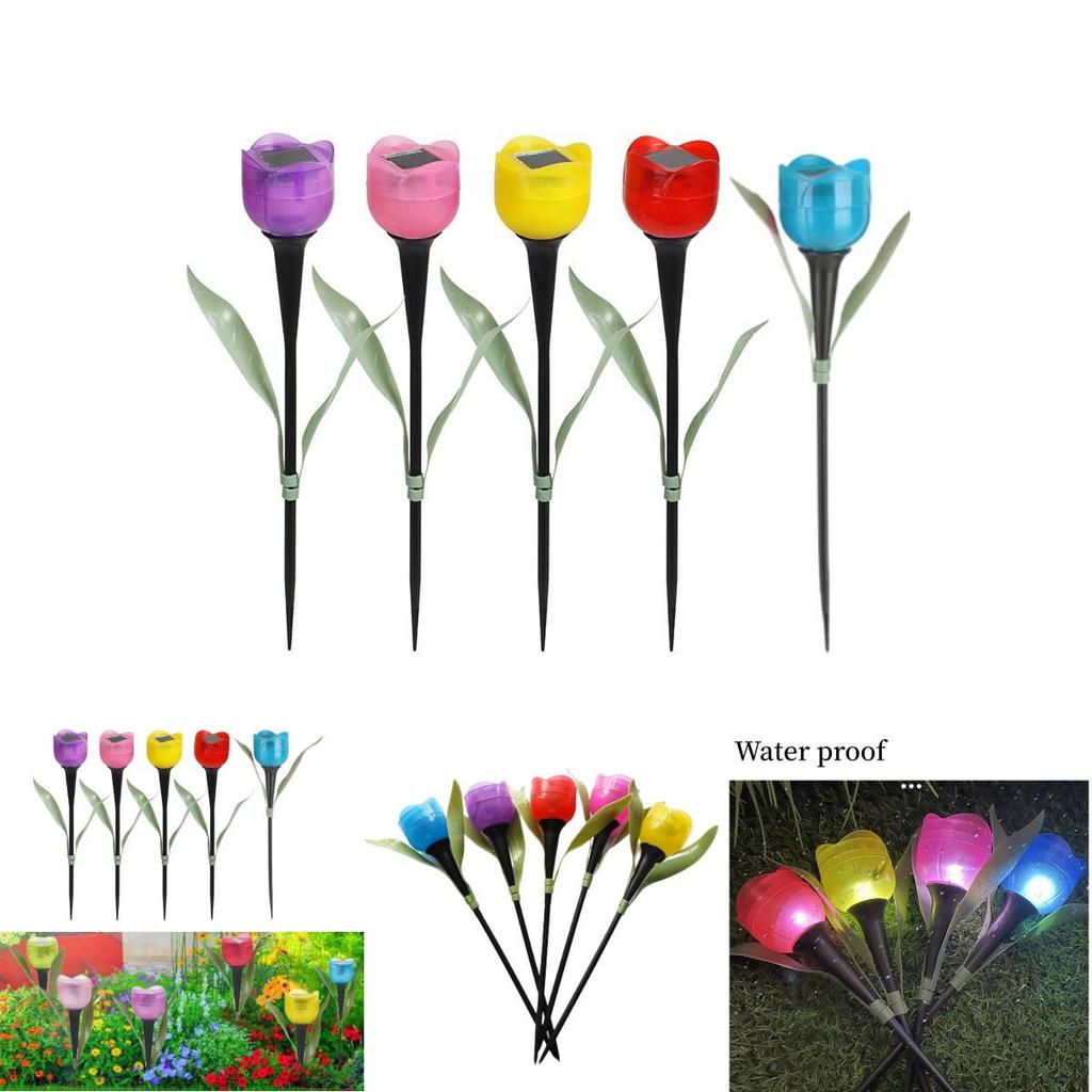 Stylish Solar Energy Tulip Garden Light Water Proof Led Lights For Lawn And Landscape