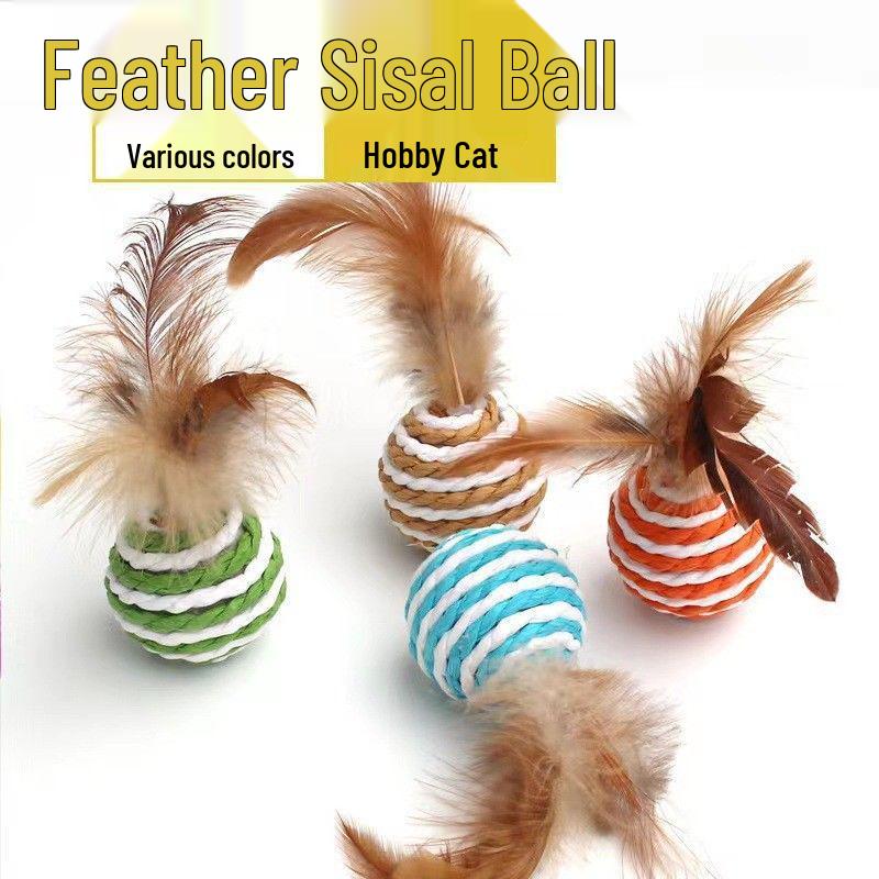 Extra Large Sisal Ball Cat Toy: Teething, Claw Grinding, Bite-Resistant, Self-Play Entertainment.