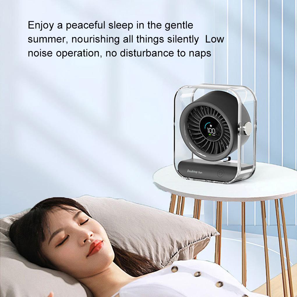 Portable Electric Fan With 100 Wind Speed Levels USB Rechargeable Quiet Fan Portable