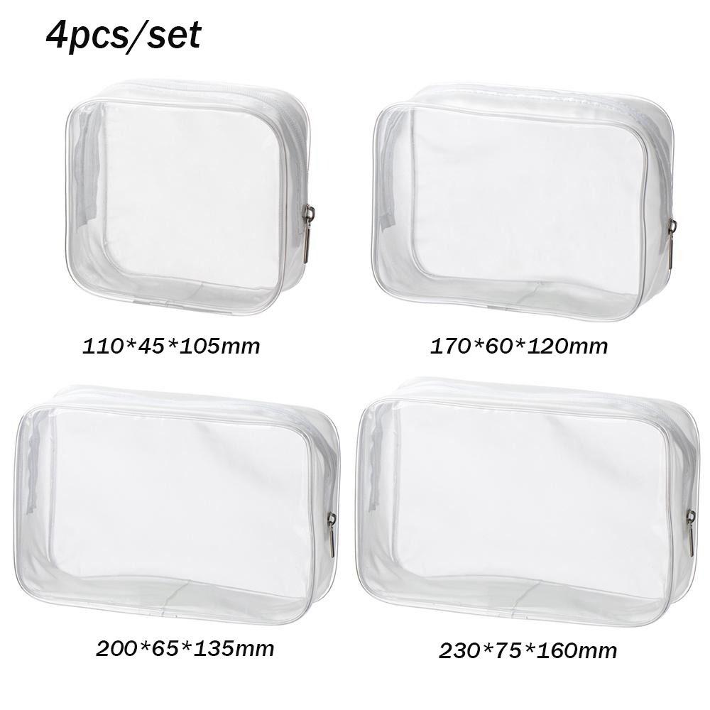 Transparent Printing Travel Organizer Multifunctional Clear Makeup Pouch Portable PVC Wash Bags