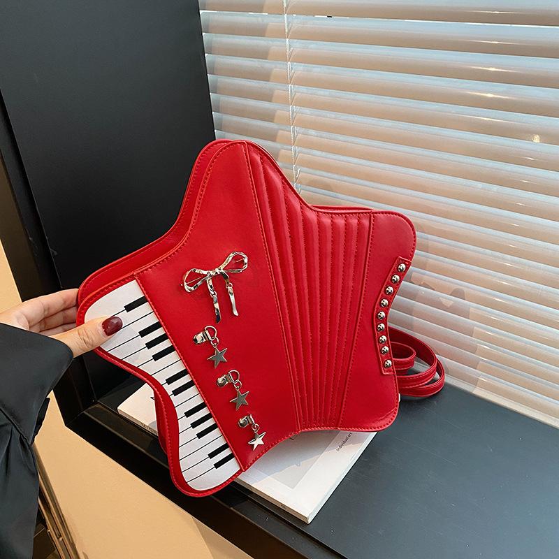 Niche Versatile Five-pointed Star Bag 2025 New Literary and Retro Piano Modeling Shoulder Bag Ins Trendy Messenger Bag