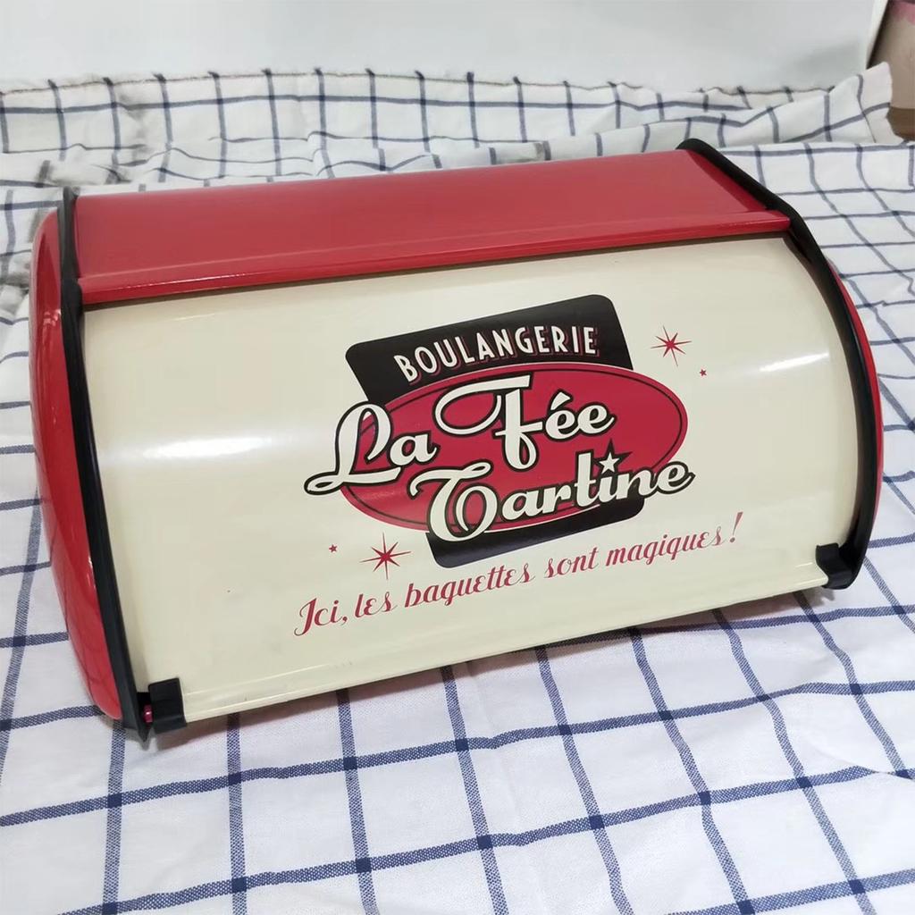 Metal Bread Box Large Capacity Excellent Sealing Keep Freshness Easy To Clean Bread Bin Container
