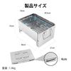 RODGERS Folding Barbecue Grill Silver 30 x 21 x 15cm Grill Barbecue Grill Fire Pit Charcoal Grill Yakitori Outdoor Grill Lightweight Easy to Use