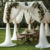 Sheer Chiffon Tulle Draping Fabric for Wedding Arch Backdrop, 3 Sets of Ceremony Party Curtain Decor and Home Drapery Supplies