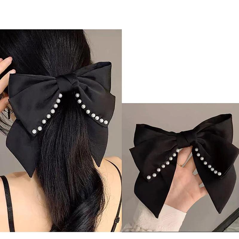 Large Bowknot Hair Claws Clip Shark Claw Hair Clips Solid Bow Hairpin Barrettes For Ponytail Women Hair Accessories Headband