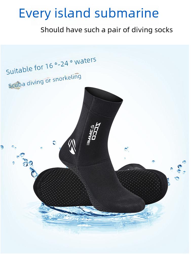 3mm ZCCO Elastic Winter Diving and Anti-Slip Socks with Ankle Support