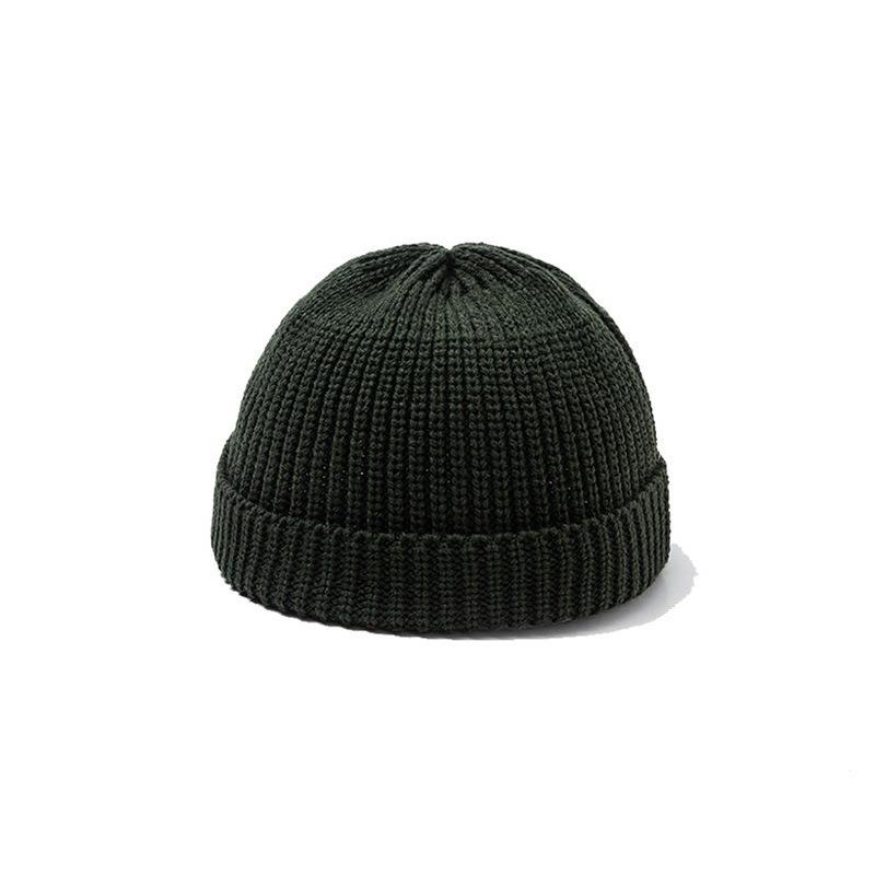 Hat Big Head Circumference Melon Fur Hat Women's Double Groove Knitted Hat Hip-hop Ruffian Hat Autumn and Winter Bag Head Wool Cold Hat Man
