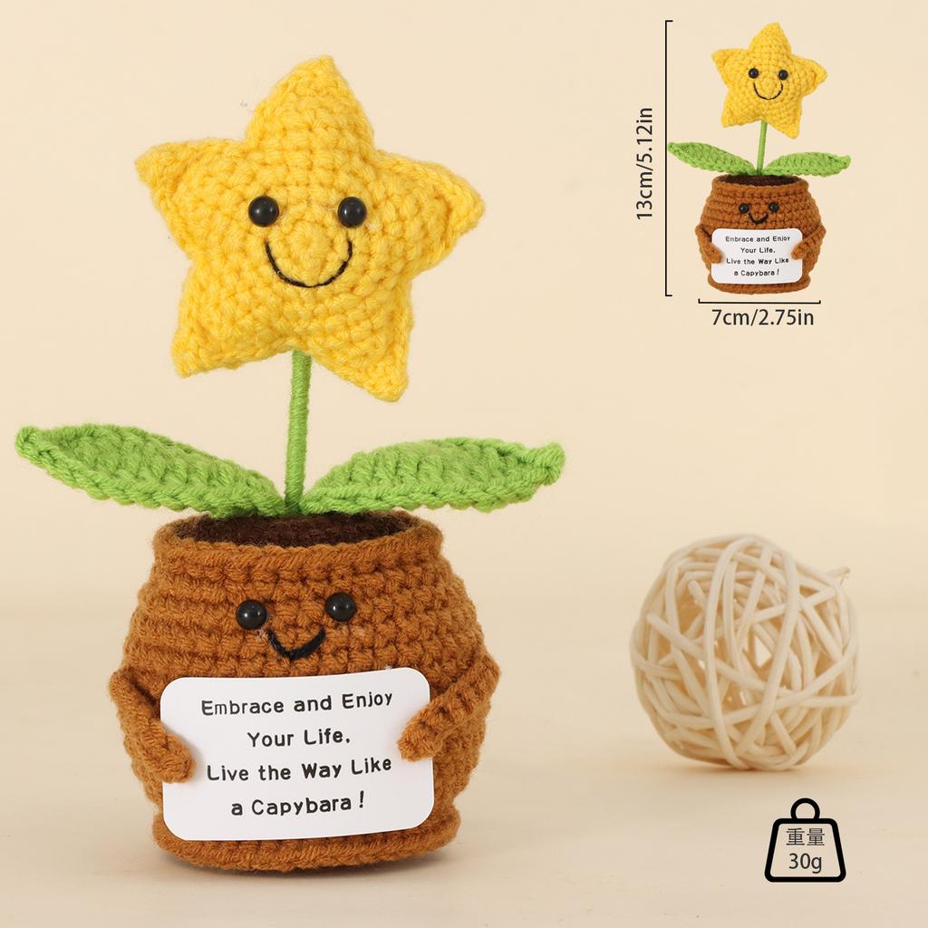 Crocheted Wool Doll Potted Plants, Creative Potted Plants, Cute Ornaments, Home Decoration, Handicrafts, Gifts