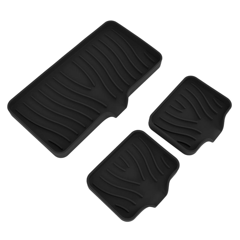 Kitchen Soap Tray Countertop Silicone Sink Deflector Sponge Holder for Bathroom Toilet