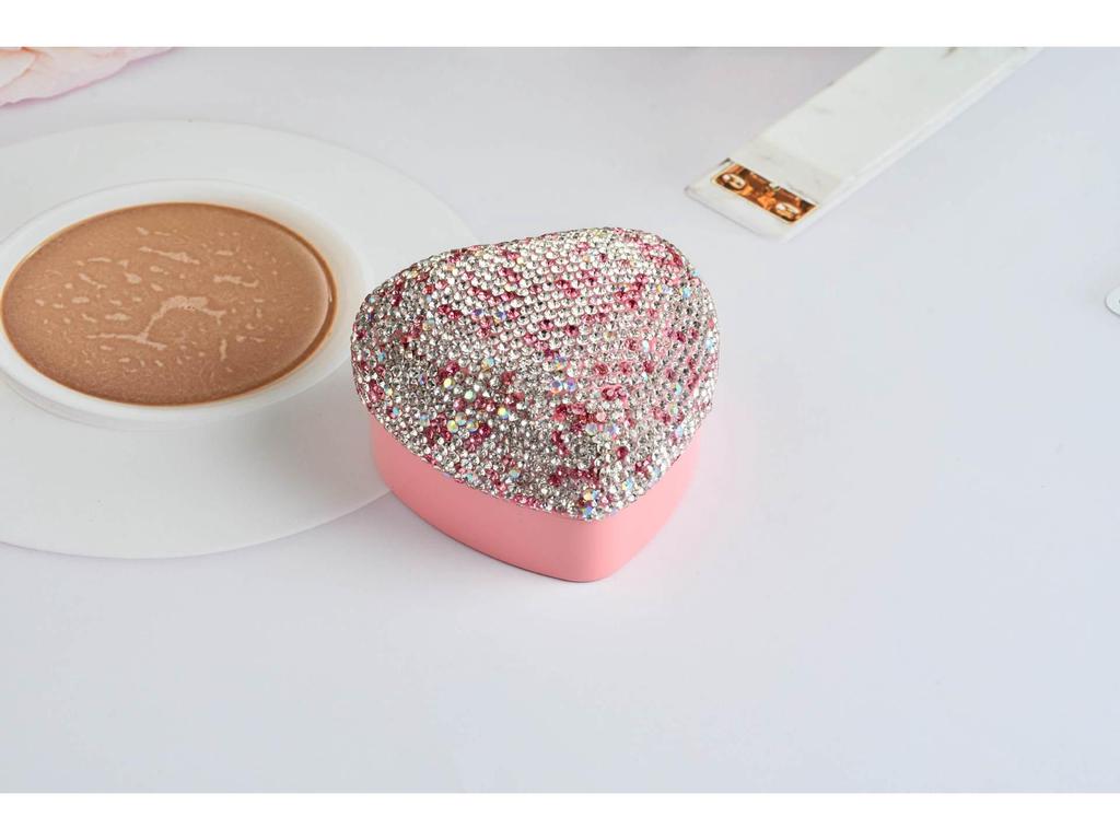 Luxury Diamond-Studded Heart LED Jewelry Pendant Box for Necklace, Earrings, or Ring
