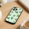 Lucky-Four-leaf Clover Phone Case For iPhone 17 16 15 14 13 12 Max Plus Silicone Black Cover